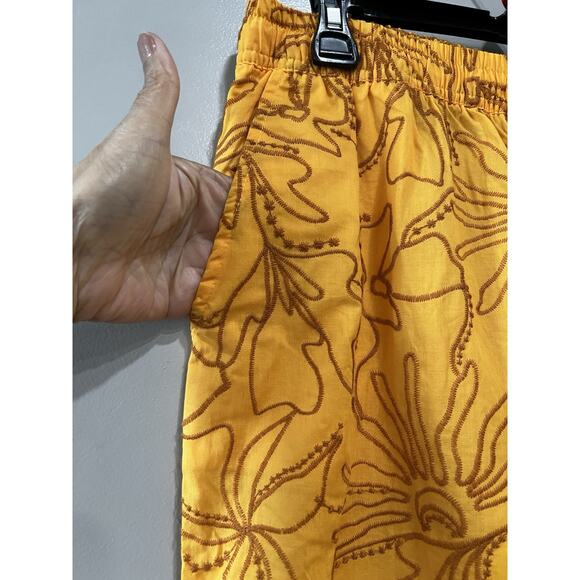 C&C CA Cotton embroidered Marigold Pants restro Artsy Indie festive Boho Sz-M - Picture 5 of 8